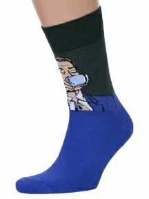 Мужские носки MSCLUB №М36, nm-398, СИНЕ-ЗЕЛЕНЫЕ