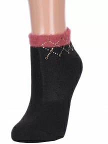 Женские махровые носки Hobby Line, Нжму1001, ЧЕРНЫЕ