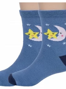 Комплект из 2 пар детских носков Akos, 2-CK41800 051, ДЖИНСОВЫЕ