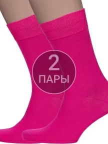 Комплект из 2 пар мужских носков Sergio Di Calze (PINGONS) из мерсеризованного хлопка, 2-17SC6, ФУКСИЯ