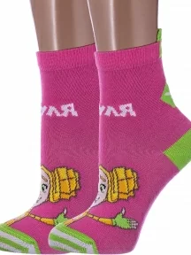 Комплект из 2 пар детских носков ФИКСИКИ Conte kids, 2-22С-23СП, рис. 918, РОЗОВЫЕ