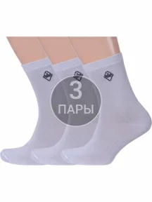 Комплект из 3 пар мужских носков Альтаир, 3-С8, СВЕТЛО-СЕРЫЕ