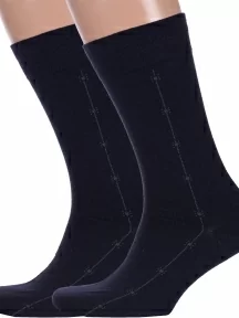 Комплект из 2 пар мужских полушерстяных носков LORENZLine, 2-В11, СИНИЕ