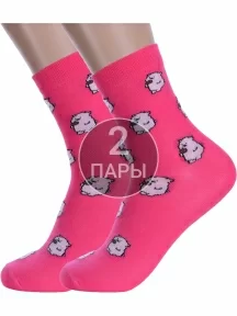 Комплект из 2 пар детских носков Брестские (БЧК), 2-14С3081, рис. 1100 ФУКСИЯ