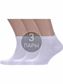 Комплект из 3 пар мужских носков Альтаир БЕЛЫЕ (3-О214)