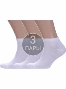 Комплект из 3 пар мужских носков Альтаир, 3-О214, БЕЛЫЕ