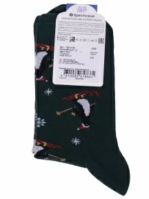 Мужские носки Брестские (БЧК), 20С2146, рис. 538 ТЕМНО-ЗЕЛЕНЫЕ