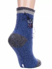 Детские теплые махровые носки Hobby Line, Ндам7629-10, ДЖИНСОВЫЕ
