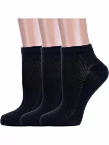 Комплект из 3 пар детских носков Альтаир, 3-Д82, ЧЕРНЫЕ