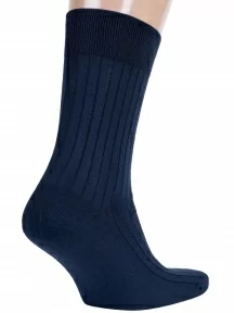 Мужские носки из 100% хлопка RuSocks (Орудьевский трикотаж), М3-11001, рис. 01, ТЕМНО-СИНИЕ