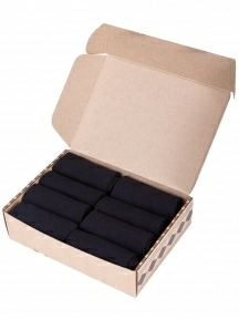 Набор из 8 пар мужских хлопковых носков (ТМ Grinston socks), PG-17D1-8k, ЧЕРНЫЕ