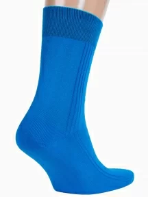 Мужские носки из 100% хлопка RuSocks (Орудьевский трикотаж), М3-11001, рис. 03, ТЕМНО-БИРЮЗОВЫЕ
