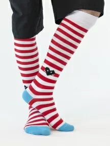 Гольфы unisex St. Friday Socks, tel-1072-02, "Дела сердечные, полоски поперечные"