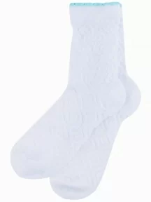 Детские носки Брестские (БЧК), 15С3082, рис. 089, БЕЛО-ЛАЗУРНЫЕ