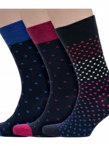 Комплект из 3 пар мужских носков Grinston socks (PINGONS), 3-18D123, микс 3