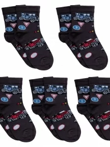 Комплект из 5 пар детских носков LORENZLine, 5-Л64, КОРИЧНЕВЫЕ