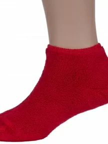Детские короткие носки с наружной махрой ХОХ, DZ-3R18, КРАСНЫЕ