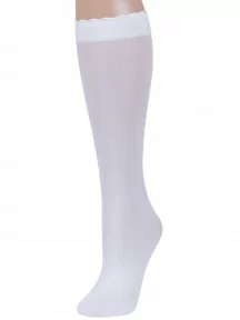 Детские гольфы из микрофибры Conte, PRINCESS, БЕЛЫЕ