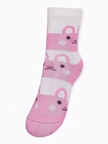 Детские носки RuSocks (Орудьевский трикотаж), Д3-13792Д, рис. 03, БЕЛО-РОЗОВЫЕ