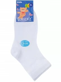 Детские носки из 100% хлопка LORENZline, Л56М, БЕЛЫЕ