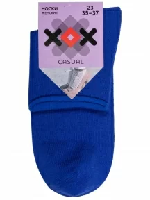 Женские носки без резинки ХОХ, G-1406, ВАСИЛЬКОВЫЕ