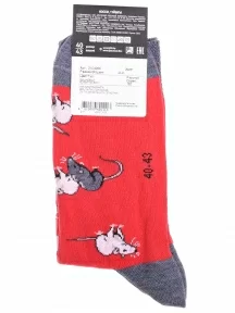 Носки унисекс Брестские (БЧК), 21С4200, рис. 162, ВИШНЕВЫЕ