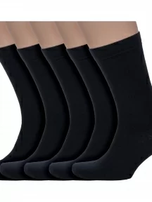 Комплект из 5 пар мужских носков Альтаир, 5-АМН, А206, ЧЕРНЫЕ