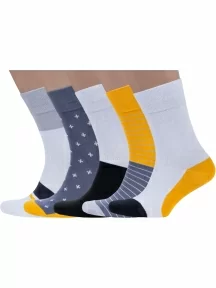 Набор из 5 пар мужских носков MSCLUB №М47, ВИ5-НМ47, микс 1