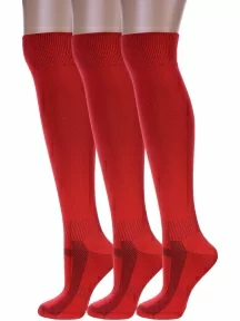 Комплект из 3 пар спортивных гольфин Альтаир, 3-Д95, КРАСНЫЕ