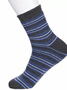 Детские махровые носки Альтаир, С30, ТЕМНО-СЕРЫЕ С СИНИМ