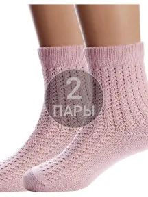 Комплект из 2 пар детских носков Conte kids рис. 903, ПЕПЕЛЬНО-РОЗОВЫЕ (2-20С-204СП)