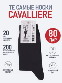 Комплект из 80 пар мужских носков CAVALLIERE (RuSocks) Темно-серый (С-330/1-80)