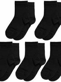 Комплект из 5 пар детских носков LORENZLine, 5-Л33, ЧЕРНЫЕ