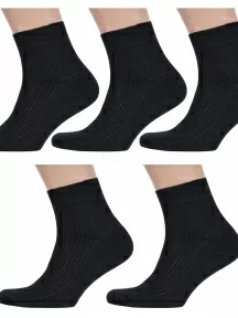 Комплект из 5 пар мужских носков Альтаир, 5-С9, ЧЕРНЫЕ