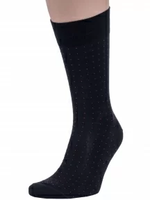 Мужские носки из мерсеризованного хлопка Sergio Di Calze (PINGONS), 18SC1, ЧЕРНО-КРАСНЫЕ