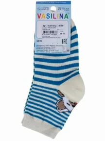 Детские носки VASILINA, 0С2342, СИНЕ-ЖЕЛТЫЕ