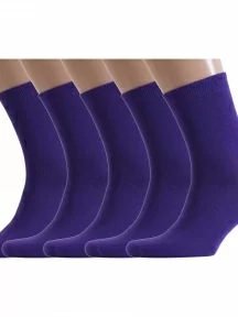 Комплект из 5 пар носков унисекс ХОХ, 5-X-3R15, ФИОЛЕТОВЫЕ