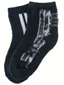 Детские махровые носки Hobby Line, 7480, ТЕМНО-СИНИЕ с белыми полосками