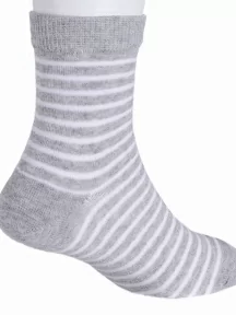 Детские носки LORENZline, Л103, СЕРЫЕ в полоску