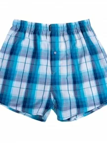 Мужские трусы-шорты из 100% хлопка Sergio Dallini, SG3310-13, БИРЮЗОВЫЕ