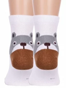 Комплект из 2 пар детских носков Hobby Line, 2-Ндх3567, БЕЛО-СЕРЫЕ
