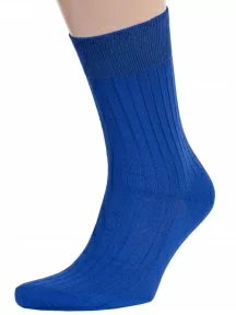 Мужские носки из 100% хлопка RuSocks (Орудьевский трикотаж), М3-11001, рис. 01, ВАСИЛЬКОВЫЕ