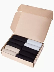 Набор укороченных мужских носков из 100% хлопка, 10 пар (ТМ Grinston socks) микс (PG-15D12-10k)