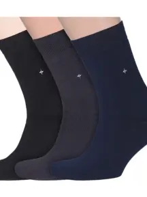 Комплект из 3 пар мужских махровых носков RuSocks (Орудьевский трикотаж) микс 1 (3-М-188)