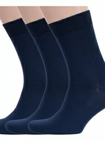Комплект из 3 пар мужских носков RuSocks (Орудьевский трикотаж), 3-М-1134, ТЕМНО-СИНИЕ