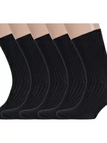Комплект из 5 пар носков с ослабленной резинкой Альтаир, 5-А205, ЧЕРНЫЕ