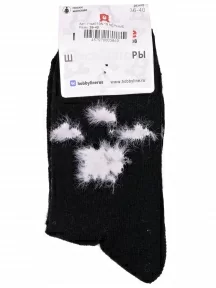 Женские теплые носки Hobby Line, Нжа6198-19, ЧЕРНЫЕ