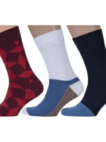 Комплект из 3 пар мужских носков MSCLUB, msk3-А, микс 60