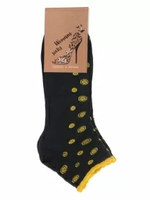 Женские носки Альтаир, С211, ЧЕРНЫЕ с желтыми пуговицами