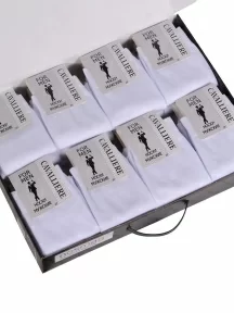 Набор из 24 пар мужских носков "Cavalliere" (RuSocks), CR-24, белые
